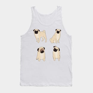 Cute Pug illustration pack Tank Top